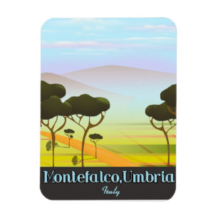 Montefalco, Umbria italy travel poster Magnet