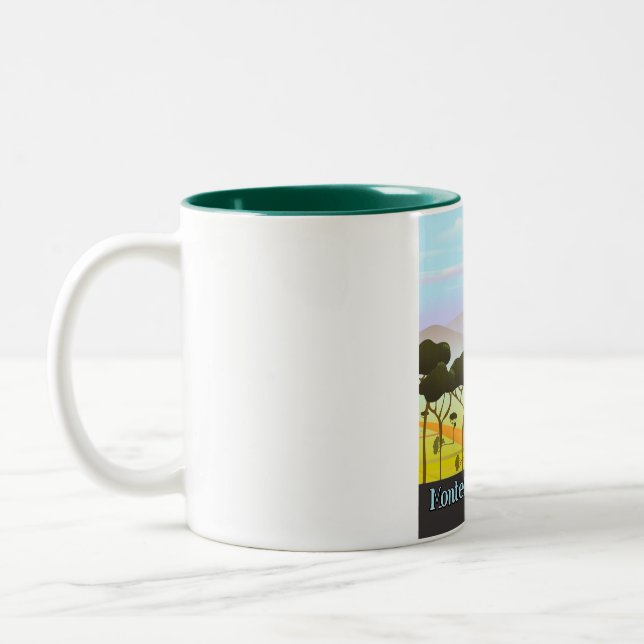 Montefalco, Umbria italy travel poster Two-Tone Coffee Mug (Left)
