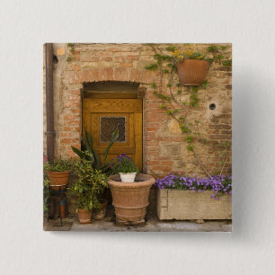 Montefollonico, Val d'Orcia, Siena province, 2 15 Cm Square Badge
