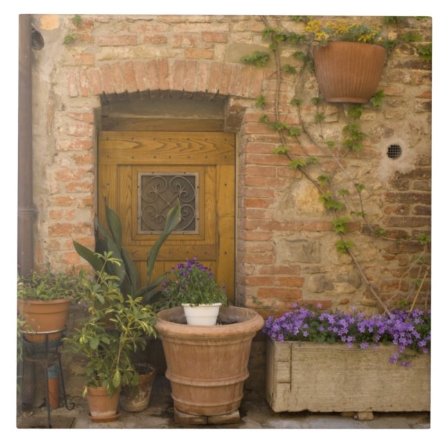 Montefollonico, Val d'Orcia, Siena province, 2 Tile (Front)