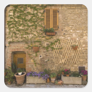 Montefollonico, Val d'Orcia, Siena province, Square Sticker