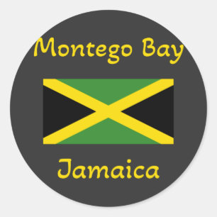 Montego Bay Jamaica – Jamaican Flag Classic Round Sticker