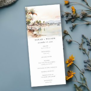 Montego Bay Jamaica Landscape Wedding Program 