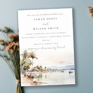Montego Bay Jamaica Landscape Wedding Shower Invitation
