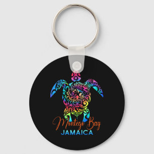 Montego Bay Jamaica Sea Turtle Family Vacation Sum Key Ring