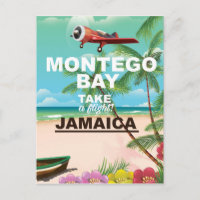 Montego Bay Jamaica vintage travel poster