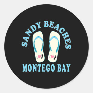 Montego Bay Vacation Sandy Beaches I Heart Flip Fl Classic Round Sticker