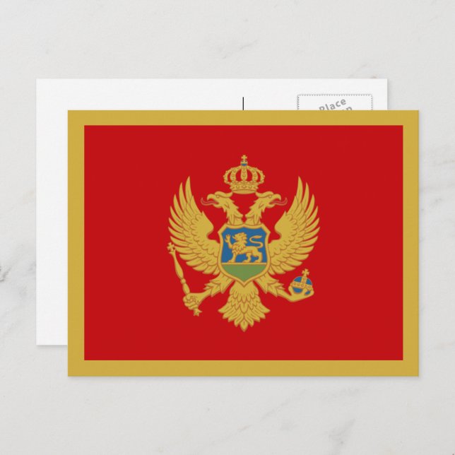 Montenegrin Flag, Flag of Montenegro Postcard (Front/Back)