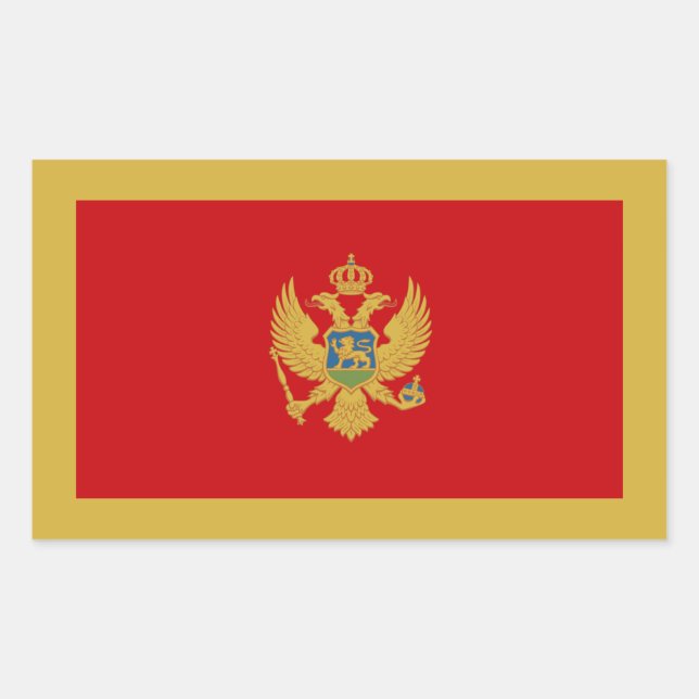 Montenegrin Flag, Flag of Montenegro Rectangular Sticker (Front)