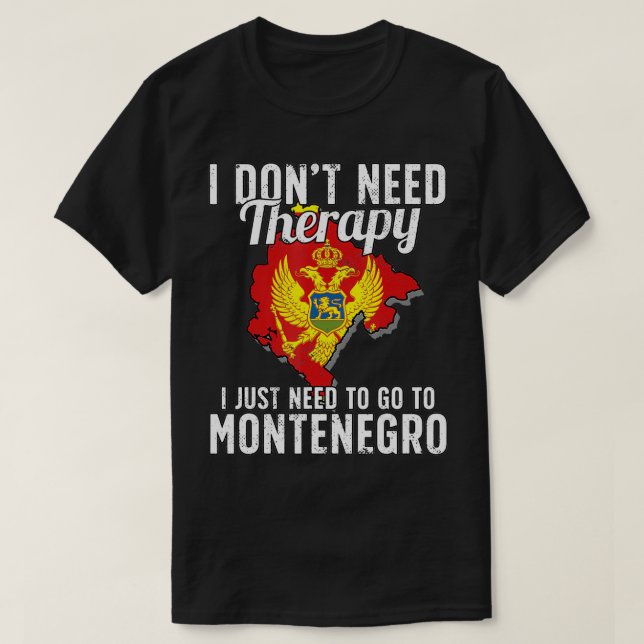 Montenegrin Flag I Montenegro Flag I Vacation Mont T-Shirt (Design Front)
