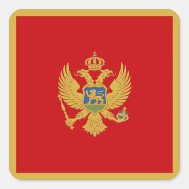 Montenegrin Flag Square Sticker (Front)