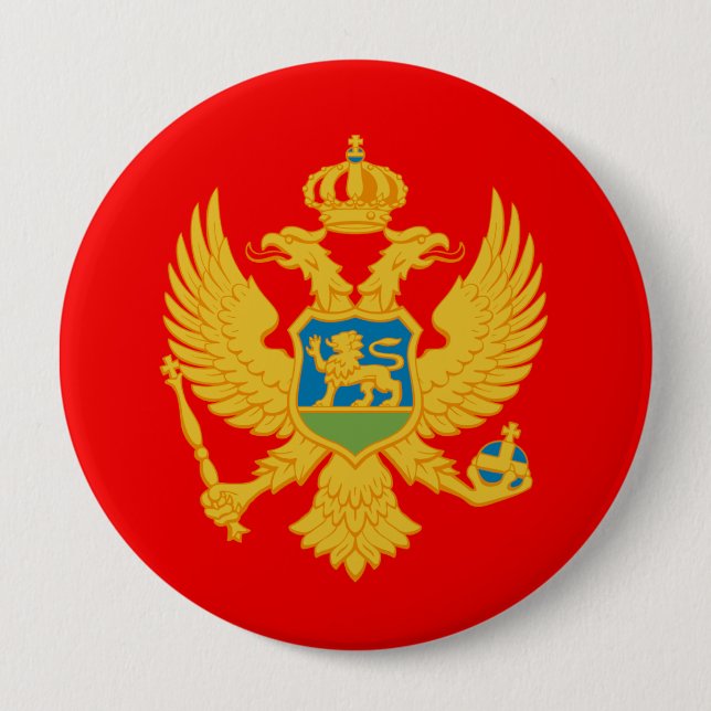 Montenegro 10 Cm Round Badge (Front)
