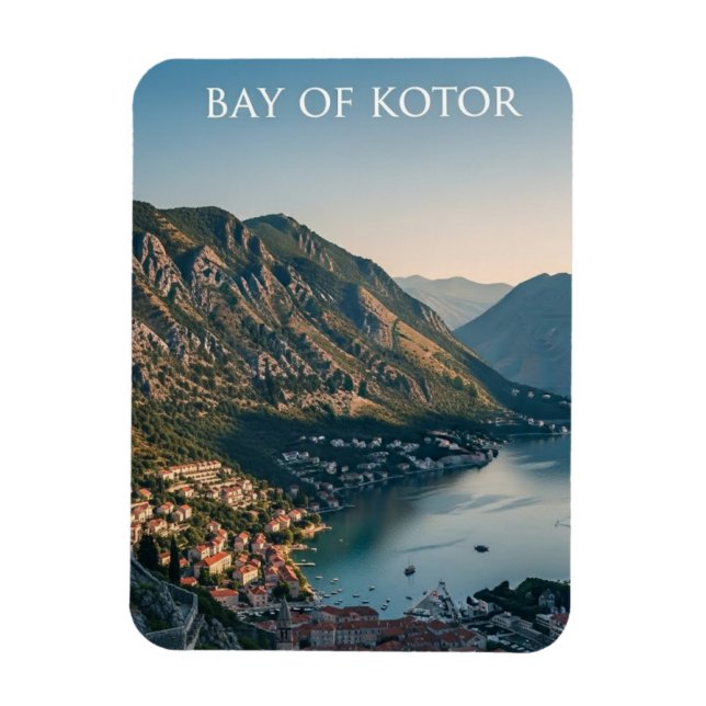 Montenegro Bay of Kotor Travel Magnet (Vertical)