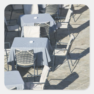 Montenegro, Budva. Budva Old Town / Stari Grad, Square Sticker