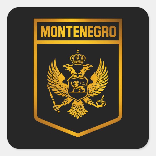 Montenegro Emblem Square Sticker (Front)