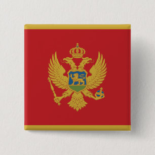 Montenegro Flag 15 Cm Square Badge