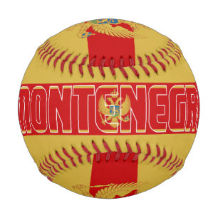 Montenegro Flag and Coat of Arms Patriotic Baseball