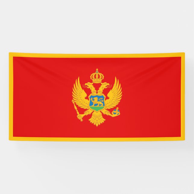 Montenegro Flag Banner (Horizontal)