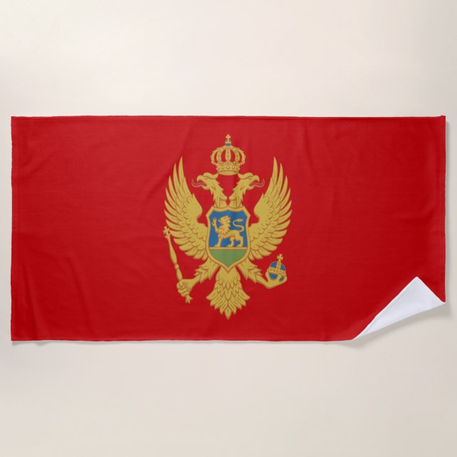 Montenegro flag beach towel (Front)