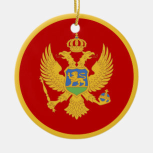 Montenegro flag ceramic ornament