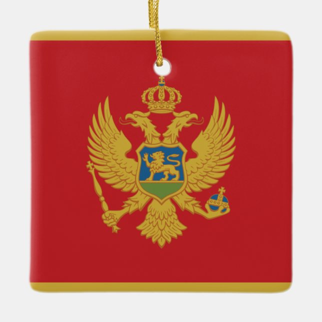 Montenegro Flag  Ceramic Ornament (Front)