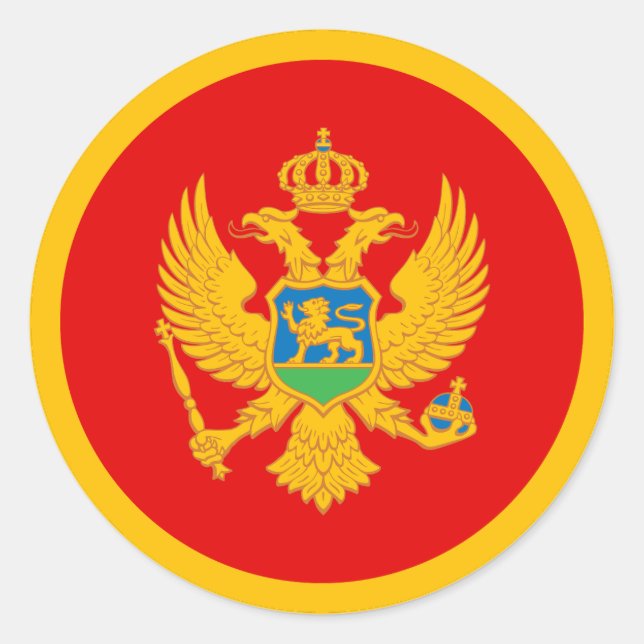 Montenegro Flag Classic Round Sticker (Front)