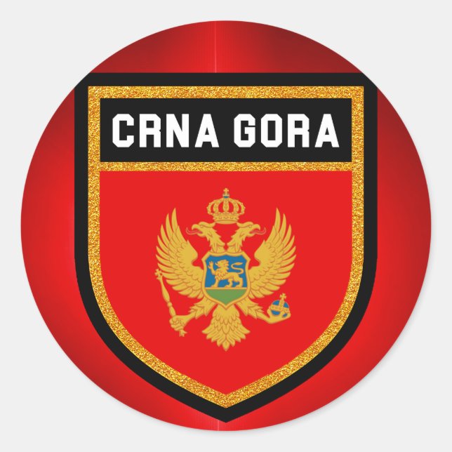 Montenegro Flag Classic Round Sticker (Front)