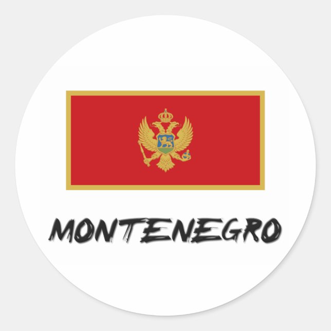 Montenegro Flag Classic Round Sticker (Front)