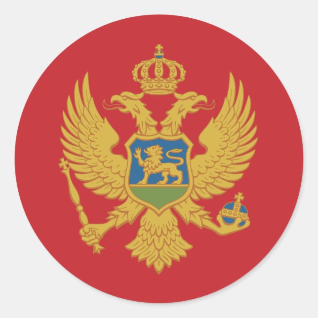 Montenegro Flag Classic Round Sticker (Front)