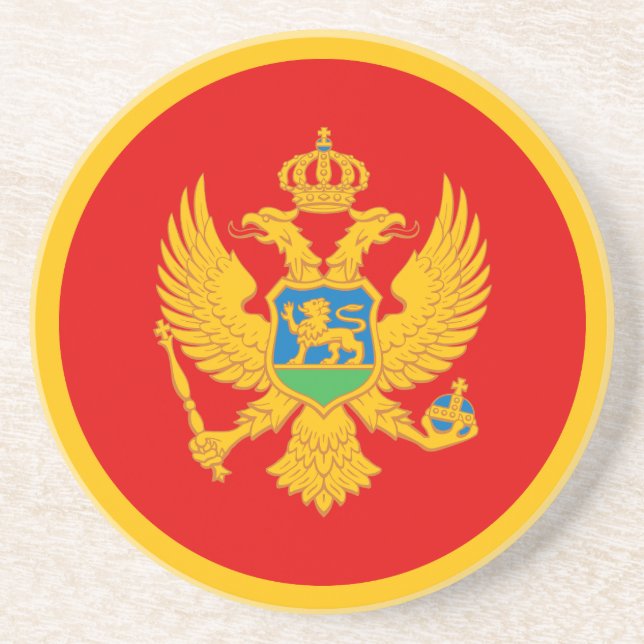 Montenegro Flag Coaster (Front)