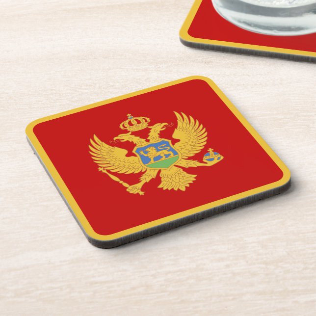 Montenegro flag coaster (Left Side)