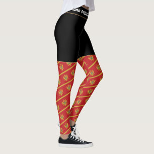 Montenegro & Flag fashion travel/sport fan Leggings