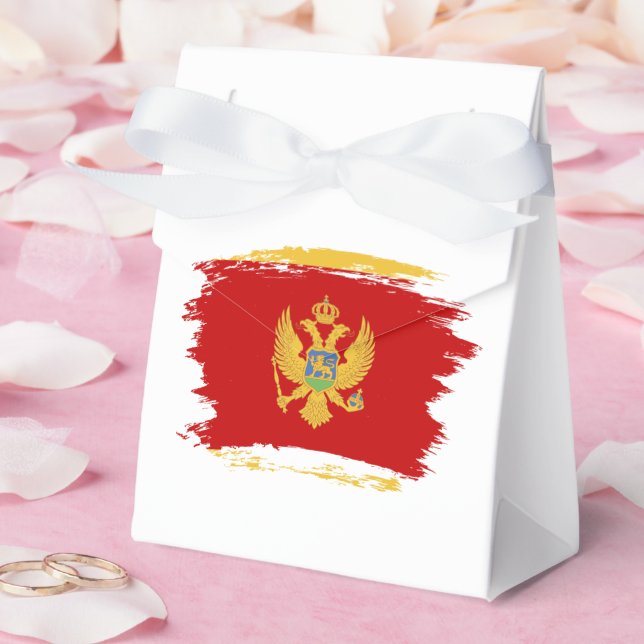 Montenegro flag favour box (Wedding)