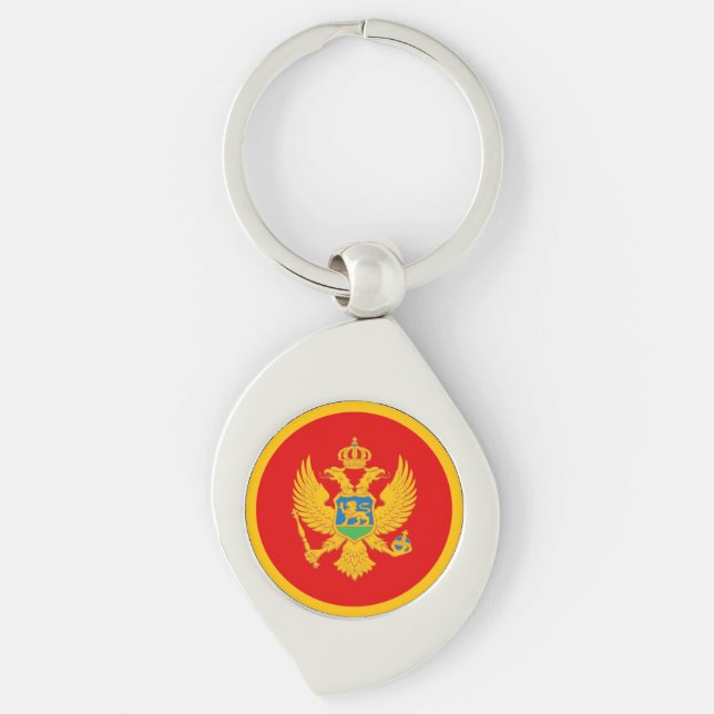 Montenegro Flag Key Ring (Front)