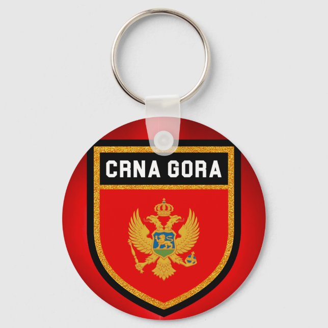 Montenegro Flag Key Ring (Front)