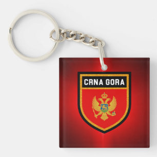 Montenegro Flag Key Ring