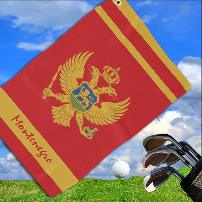 Montenegro Flag & Montenegro holiday /sports Golf Towel (Creator Uploaded)