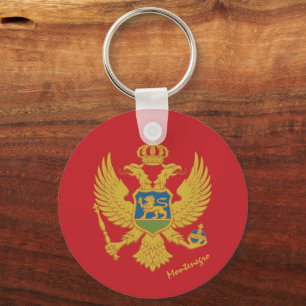 Montenegro flag & Montenegro holiday / sports Key Ring