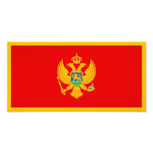 Montenegro Flag Photo Print