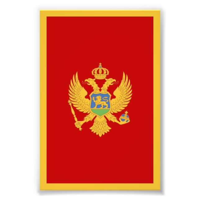 Montenegro flag photo print (Front)
