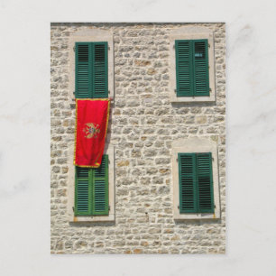 Montenegro flag postcard