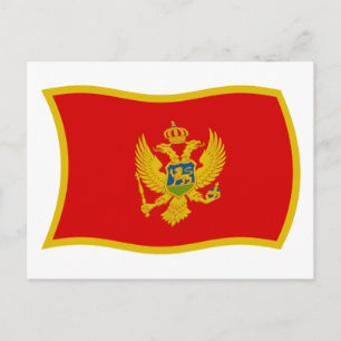 Montenegro Flag Postcard
