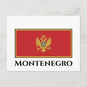 Montenegro Flag Postcard