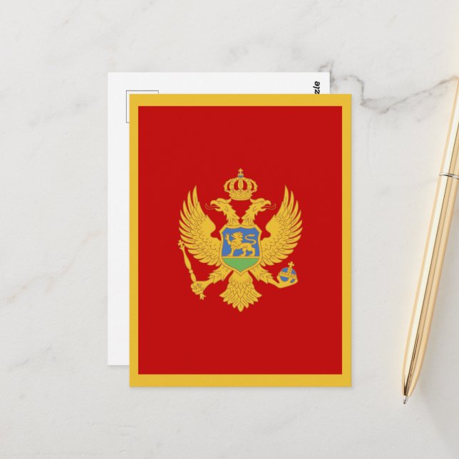 Montenegro flag postcard (Front/Back In Situ)