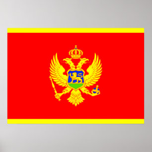 Montenegro Flag Poster