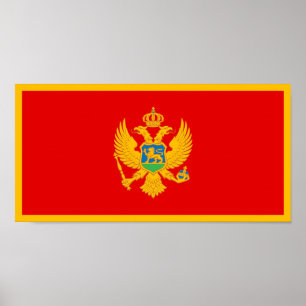 Montenegro Flag Poster