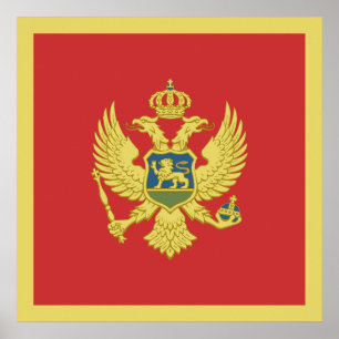 Montenegro Flag Poster