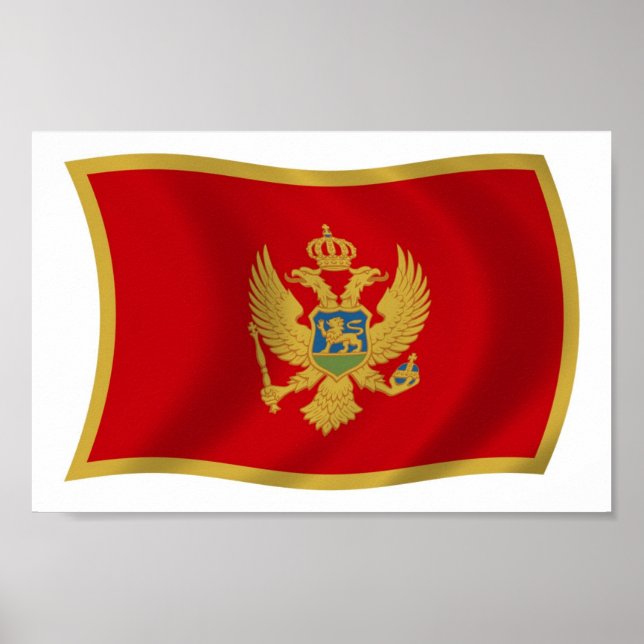 Montenegro Flag Poster Print (Front)