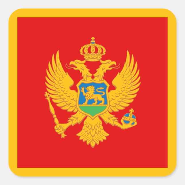 Montenegro Flag Square Sticker (Front)