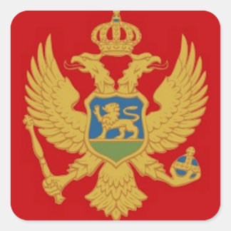 Montenegro Flag Square Sticker